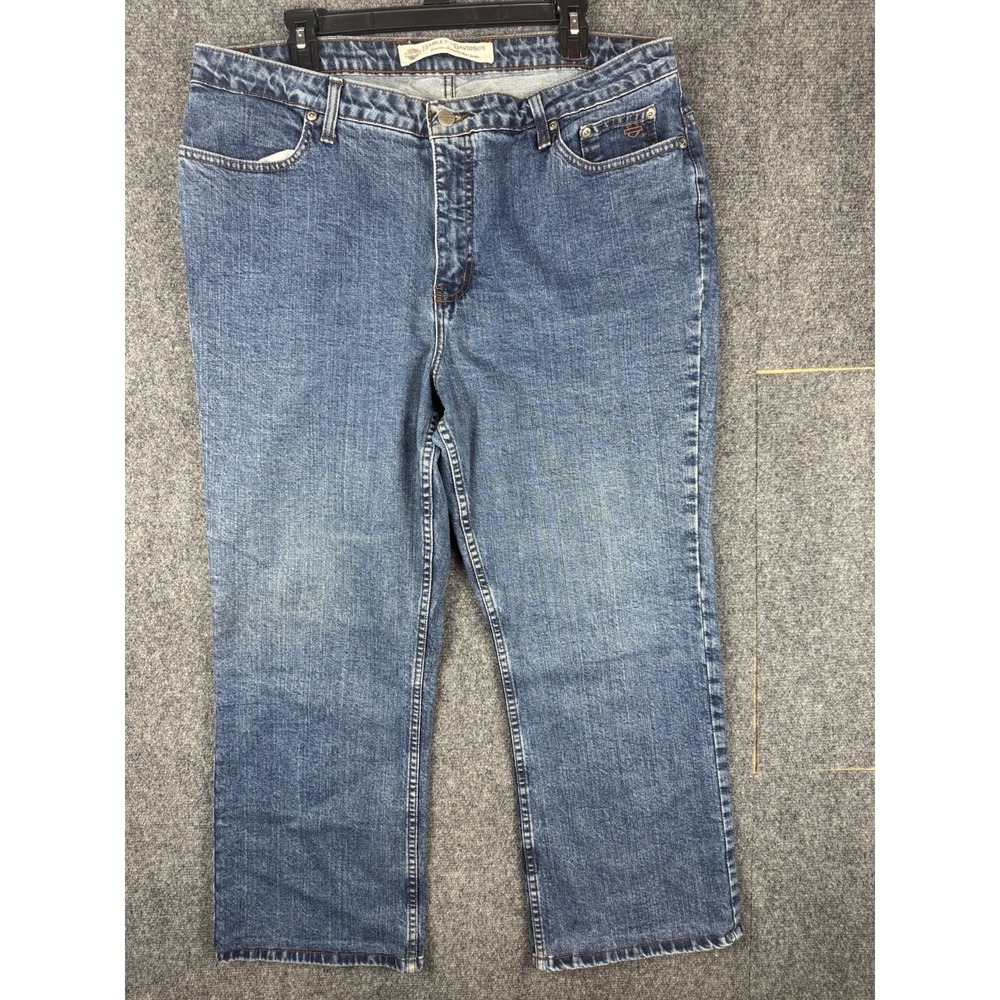Women's Harley Davidson Bootcut Jeans Size 20 38x28 Actual Denim Biker